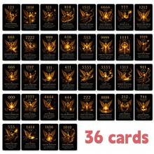 36pcs Mysterious Angel Number Spiritual Oracle Cards, Inspirational Positive Energy Interactive Text Cards - 36 Mysterious Angel Oracle Cards - View 3