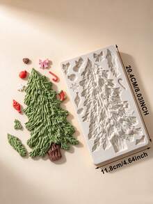 Christmas Tree Silicone Mold Large, Fondant Chocolate Candy Cake Decorating Mold, Cupcake Topper Sugar Craft Ice Cube Mold For Resin Candle Soap Plaster Polymer Clay DIY, Non-Stick Easy Clean Reusable Kitchen Baking Supplies - Light Grey - View 11