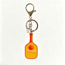 Pickleball Paddle Keychain, Creative Colorful Silicone Pickleball Racket Pendant, Sports Bag Charm, Small Gift, Sports Pattern, Casual Silicone Keychain, All Year - Racket - View 8