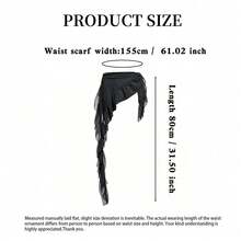 Jazz Dance Multi-Layer Ruffle Niche Hip-Hop Silk Scarf Waist Belt, Street Dance Waist Chain, DIY Versatile Dance Waist Accessory, Women's Beach Accessory - Multicolor - View 12