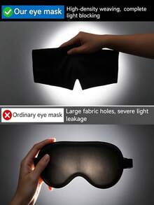 Comfortable Blackout Sleep Mask, Full Coverage, Soft, Breathable, Lightweight Night Sleep Eye Mask, Suitable For Deep Sleep, Travel, Airplane, Office, School, Sleep Accessories - Multicolor - View 8