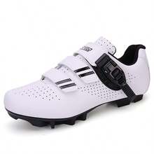 New Professional Mountain Bike Shoes Men's Off-Road Route Shoes Shock-Absorbing Cycling Shoes MTB Riding Shoes Bicycle Riding Shoes - White and Black - View 2