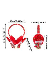 New Christmas Decorative Ear Muffs - Cartoon Santa Claus Warm Ear Muffs, Suitable For Children And Adults, Christmas Party Decoration - Multicolor - View 8