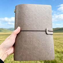 1pc Minimalist A6 Size Portable Leather Cover Notebook School Supplies - A6 - View 20