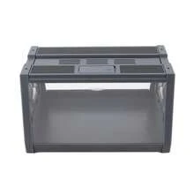 ABS Desktop Reptile Terrarium Enclosure, Ventilated Pet Habitat With Clear View Window For Geckos Snakes Spiders Amphibians - Grey - View 7
