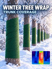 Winter Plant Protection Tree Trunk Wrap, Green Tree Wrap Roll, Frost And Cold Protection, Suitable For Young Trees, Shrubs, Fruit Trees, Seedlings And Garden Landscape Bark Covering Insulation Wrapping - A - View 4