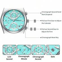 CRRJU Men Watch Fashion Quartz Chronograph Luminous Dial With Date Clock Stainless Steel Wristwatch - Multicolor - View 11