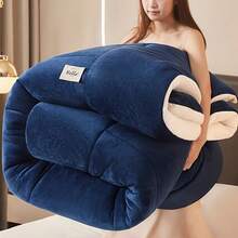 Luxury Reversible Ultra Plush Comforter Solid Color All-Season Duvet Insert Machine Washable. - Blue - View 12