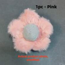 1pc Women's Autumn/Winter Plush Flower Hair Claw Clip Hair Accessory, Suitable For Daily Matching, Also Can Be Used As A Gift - Multicolor - View 11