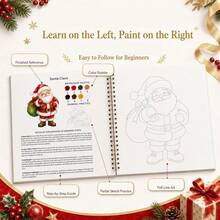 200gsm Watercolor Workbook Christmas Themed Spiral Bound Pre Printed Line Art Watercolor Painting Book For Adult Beginners Practice - Single Piece - View 8