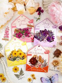 1 Pack 20pcs Vintage Floral Leaf Label PET Stickers, Scrapbook DIY Collage Decoration, Scrapbook Material, Planner - Four Seasons - View 12