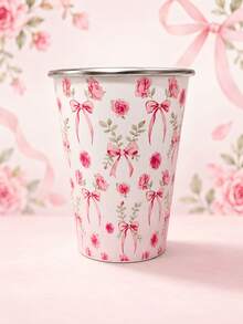Mug Stainless Steel Motif Bunga Pita Pink Gradasi 350ml, Cocok untuk Kopi, Teh dan Susu, Lucu, Dapat Digunakan Kembali, Mug Travel Sempurna untuk Rumah, Kantor atau Sebagai Hadiah - MultiWarna - View 12