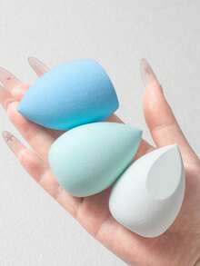 15pcs Makeup Sponge Puff, Gourd/Teardrop/Slanted Shape, Random Shape, Random Color, Suitable For All Skin Types Makeup Tool - Multicolor - View 3