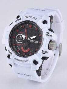 1pc Round Dual Display Multifunction Sports Electronic Watch, Suitable For Daily Wear, Gift Choice - A - View 13