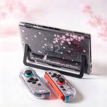 Sakura-Themed Protective Case For Switch 2- Lightweight, Durable Console Skin For NS2 - View 2