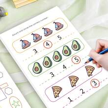 Math Workbook, 32 Pages, Multi-Type Math Exercises, Shape Recognition, Basic Addition & Subtraction, Visual Tracking & Critical Thinking Training, Brain Math Activities - Single Piece - View 5