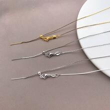1pc Brass Snake Blank Necklace Chain Thin Snake Chain With Adjustable Stopper Bead For DIY Jewelry Making Necklace Chain Base Craft Accessories - Multicolor - View 6