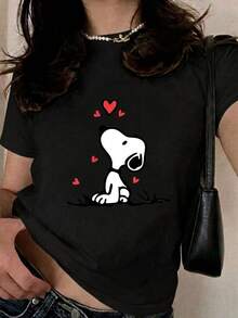 Impala Última Colección 2026: Camiseta de Mujer de Talla Estándar Europea y Americana, con Elementos de Moda. Tops Versátiles y Populares, Cómodos de Usar - Negro 4 - Ver 1