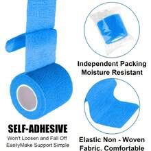 4 Rolls Sports Bandages, For Ankle, Wrist, Hand, Wrist Sports Tape, Writing Finger Ankle Bandage, Sports Pet Bandage - Multicolor - View 11