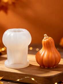 1pc Irregular Pumpkin Silicone Mold Set, 3D Twisted Pumpkin Shape, DIY Aromatherapy Candle, Gypsum Ornament, Resin Casting Mold, Handmade Decoration Mold - Multicolor - View 10
