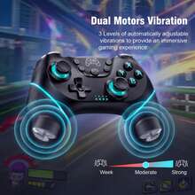 A Wireless Controller Compatible With The Switch, Switch 2, Switch OLED, Switch Lite, And PC. Features Include Console Wake-Up Functionality, A 550 MAh Battery, Hall-Effect Joysticks, Dual Vibration Motors, A 6-Axis Gyroscope, And Turbo Mode. - View 7
