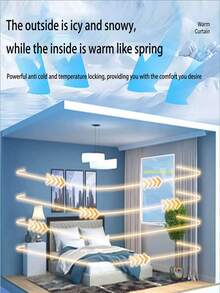 1pc Window Heat Insulation Film, Winter Indoor Windproof & Warm Window Film, Transparent Film, Screen Curtain - Winter Windproof Film - View 4