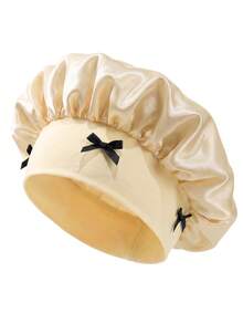 CONFLASS Soft Elastic Wide Band Sleep Cap With Bows,Silky Hair Bonnet For Sleeping Night Cap,Protect Curly Hair,Hair Wrap For Braid Natural Hair,Daily Sleeping - Multicolor - View 14