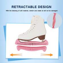 Ice Skate Blade Guards, Silicone Material, Elastic Stretch, Non-Slip And Wear-Resistant, Figure Skating, Ice Sports, Ice Rink Practice, Roller Skating Training, Outdoor Sports, Ice Blade Storage, Sports Protection, Halloween, Christmas, Birthday Gift - Multicolor - View 7