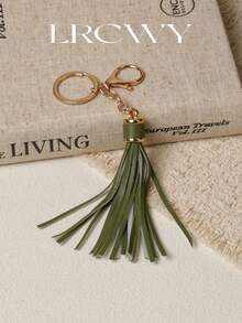 Women's Bag Charm Tassel Design Fashionable Personalized Green - Green - View 3