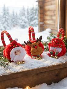 New Christmas Decorative Ear Muffs - Cartoon Santa Claus Warm Ear Muffs, Suitable For Children And Adults, Christmas Party Decoration - Multicolor - View 6