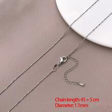 1pc Brass Thin Tube Cable Blank Necklace Chain Dainty Mini Bar Tube Link Chain Silver Tone DIY Jewelry Making Necklace Chain Base Craft Accessories - Multicolor - View 10