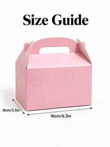 12pcs Paper Gift Boxes With Handle, Blank DIY Foldable Party Favor Boxes, Suitable For Halloween, Christmas, Back To School, Birthday Party Gift Packaging - Multicolor - View 5