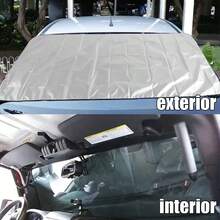 1pc Foldable Car Windshield Snow Cover, Multi-Purpose Anti Frost Ice Sun Shade, Waterproof Front Windscreen Protector For Car, SUV & RV Camper - Silver-plated - View 6