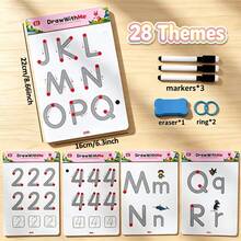 1pc Early Education Tracing Workbook, Pen Control Activity Cards & Writing Practice Book, Preschool Handwriting Training For Toddlers, Fine Motor Skill Development, Screen-Free Homeschool Learning, Ideal Gift For Birthday, Halloween & Christmas - Single Piece - View 5