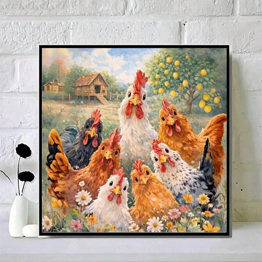 5D Diamond Painting DIY Kit, Full Drill Round Diamond Rhinestone Handmade Craft, Mosaic Art Wall Decor, Living Room Bedroom Wall Hanging, Stress Relief Gift For Adults And Children