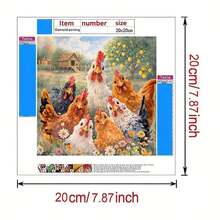 5D Diamond Painting DIY Kit, Full Drill Round Diamond Rhinestone Handmade Craft, Mosaic Art Wall Decor, Living Room Bedroom Wall Hanging, Stress Relief Gift For Adults And Children - View 11