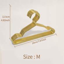 5pcs Pet Clothes Hangers BJD Doll Metal No-Trace Hanging Rack Cat Dog Vest Clothes Support Mini Clothes Hanger - Gold - View 3