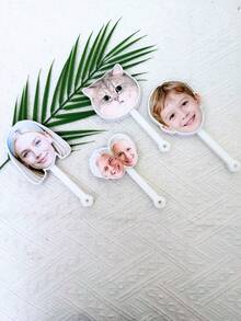 Customized Photo Folding Fans,Personalized Handheld Summer Accessories, Custom Folding Fans Printed With Your Photos, Funny Custom Face Hand Fan, For Birthdays, Weddings, Parties, Table Decor & Bachelorette Party Favor, Cute Novelty Party Gift - Multicolor - View 9