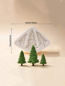 Christmas Tree Silicone Mold Large, Fondant Chocolate Candy Cake Decorating Mold, Cupcake Topper Sugar Craft Ice Cube Mold For Resin Candle Soap Plaster Polymer Clay DIY, Non-Stick Easy Clean Reusable Kitchen Baking Supplies - Light Grey - View 12