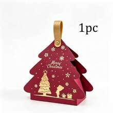 24pcs Christmas Tree Shaped Gift Boxes With Handles, Compact Portable Paper Gift Boxes/Bags, Suitable For Holiday Party Favors And Christmas Tree Decoration - Multicolor - View 14