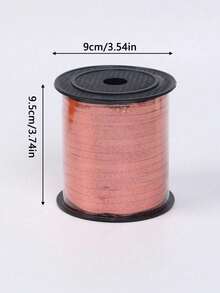 1 Roll 250cm Rose Gold Curly Ribbon, Suitable For Gift Wrapping, Balloon String, Wedding, Birthday, Etc., Shiny Metallic Color Ribbon, Suitable For Bouquet And Floral Wrapping Paper, Valentine's Day, Wedding, Birthday, Etc. - Rose Red - View 6