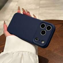 全包覆液態矽膠手機殼，適用於 iPhone 18 Pro Max 18 Pro，三層軟橡膠防震保護殼，內襯防刮超細纖維手機殼，適用於 iPhone 17 Pro Max 16 Pro Max 17e 16e 15 14 13 - 午夜藍 - 查看 4