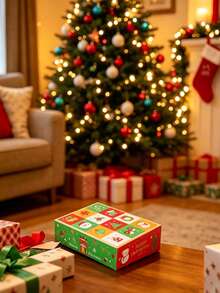 5/1pc Kotak Hadiah Natal Kosong DIY Kotak Kalender Advent Natal 2027, Kotak Hadiah Kalender Hitung Mundur 24 Hari, Kotak Dekorasi Hitung Mundur Natal untuk Dewasa, Buat dan Isi Sendiri Kotak Kalender Advent Anda, Hadiah Natal - A - View 6