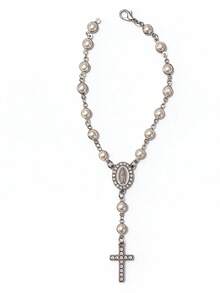 Chuỗi treo xe phong cách vintage, mặt dây chuyền thánh giá treo trang trí ô tô - A - Xem 4