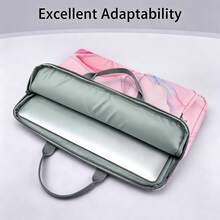 Tas Laptop/Tas Kerja Motif Marmer Merah Muda - Terbuat dari Kain Lembut, Kompatibel dengan Berbagai Perangkat Laptop dan Tablet, Dilengkapi dengan Kantong Resleting Eksternal dan Pegangan Tetap, Kapasitas Penyimpanan Besar, Menyeimbangkan Perlindungan dan Portabilitas, Cocok untuk Bekerja, Belajar, dan Bepergian, Penting untuk Perjalanan Sehari-hari - MultiWarna - View 7