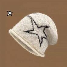 1pc Women's Knitted Hat, Fashionable And Elastic Autumn Accessory, Suitable For Outings Or Halloween Holiday Matching. - Multi-color - View 13