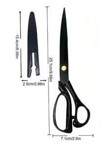 1pc Fabric Sewing Scissors,10 Inch Heavy Duty Professional Tailor Scissors,For Fabric And Leather Cutting,Sewing Trimming,Home Office Artists Dressmakers,DIY Christmas For Holiday Gift Giving - A - View 2