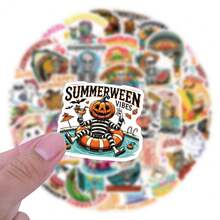 Summerween Stickers, Arts & Crafts, For Decorating Stationery, Water Bottles, Luggage, Refrigerators, Skateboards, Guitars - one-size - View 6
