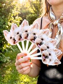 Customized Photo Folding Fans,Personalized Handheld Summer Accessories, Custom Folding Fans Printed With Your Photos, Funny Custom Face Hand Fan, For Birthdays, Weddings, Parties, Table Decor & Bachelorette Party Favor, Cute Novelty Party Gift - Multicolor - View 8