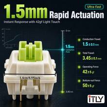 Milk Peach Milk Green Switch Silent Linear 5 Pin Factory Pre Lubed POM ...